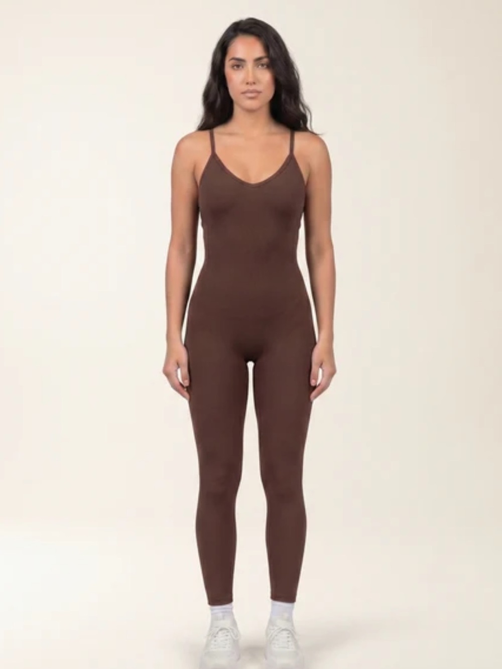 Colsie Ribbed Brown Slim Tank Bodysuit